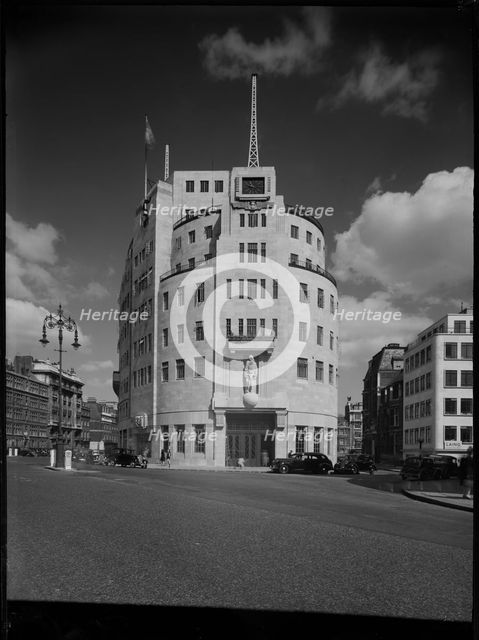 Broadcasting House, Portland Place, Marylebone, City of Westminster, London, 1945-1960. Creator: Margaret F Harker.
