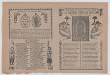 Broadsheet relating to the Virgin of Guadalupe who is shown flanked by angels, 1901., 1901. Creator: José Guadalupe Posada