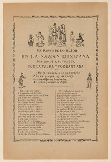 Broadside detailing a religious procession for Saint John and Saint Ana, multiple..., ca. 1900-1913. Creator: José Guadalupe Posada