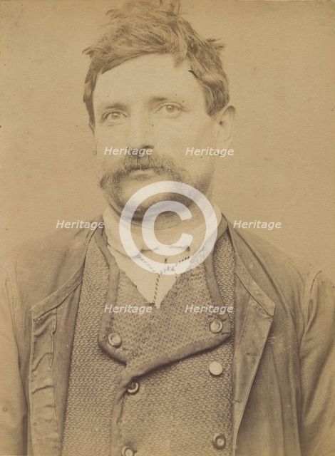 Broggio. (Roche), Bernard. 39 ans, né en Italie. Journalier. Association de malfaiteurs. 2..., 1894. Creator: Alphonse Bertillon.
