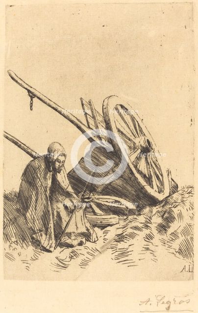 Broken Cart (La charette brisee). Creator: Alphonse Legros.