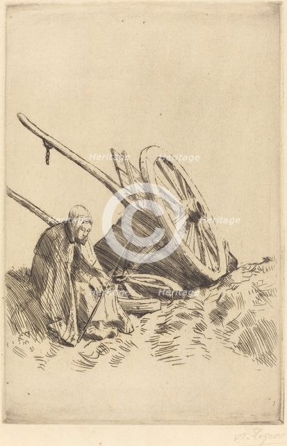 Broken Cart (La charrette brisee). Creator: Alphonse Legros.