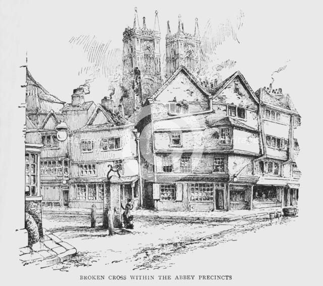 'Broken Cross Within The Abbey Precincts', c1897. Artist: William Patten.