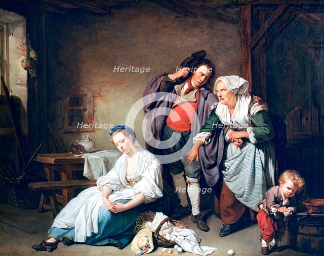'Broken Eggs', 1756. Artist: Jean-Baptiste Greuze