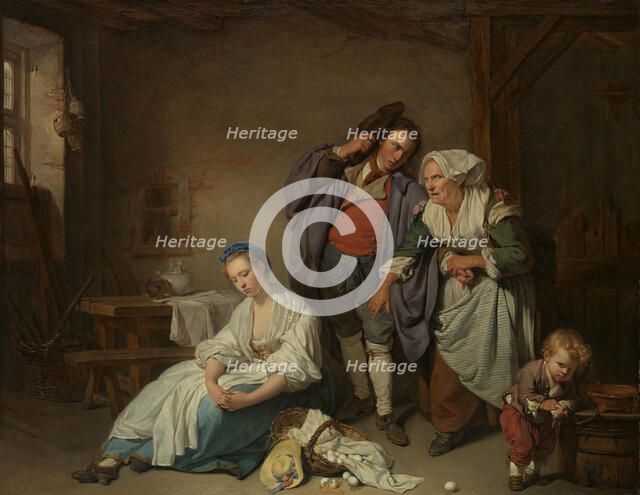Broken Eggs, 1756. Creator: Jean-Baptiste Greuze.