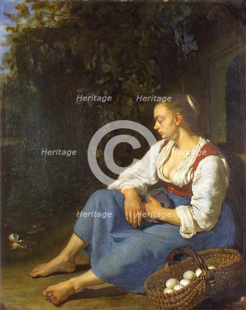 Broken Egg, 1656. Creator: Frans van Mieris I.