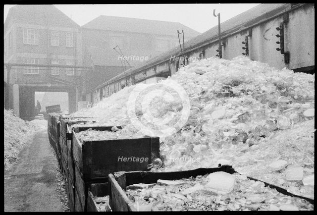 Broken glass, Wear Flint Glass Works, Alfred Street, Millfield, Sunderland, 1961. Creator: Eileen Deste.