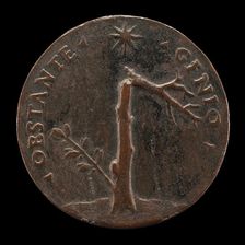 Broken Laurel Tree with Leafy Branch [reverse], probably 1532. Creator: Andrea Briosco