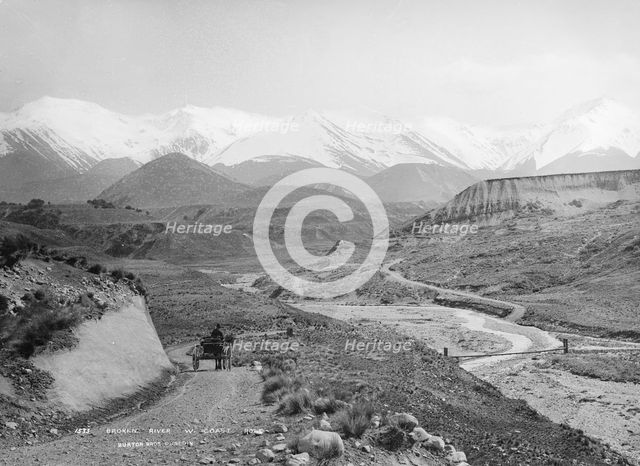 Broken River, West Coast Road, 1880s. Creator: Burton Brothers.