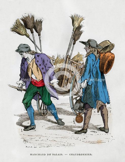 Broom seller and boilermaker, 1882-1884. Artist: Unknown
