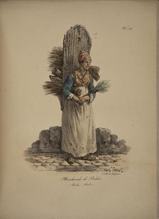 Broom seller. From the Series "Cris de Paris" (The Cries of Paris), 1815. Creator: Vernet, Carle (1758-1836)