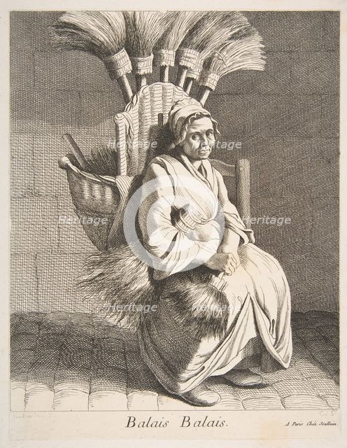 Broom Peddler, 1737. Creator: Caylus, Anne-Claude-Philippe de.