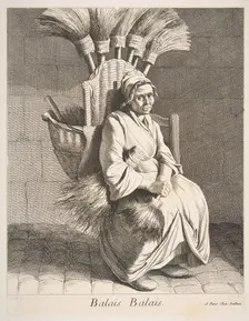 Broom Peddler, 1737. Creator: Caylus, Anne-Claude-Philippe de