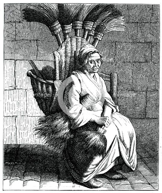 Brooms! Brooms!, 1737-1742.Artist: Bouchardon