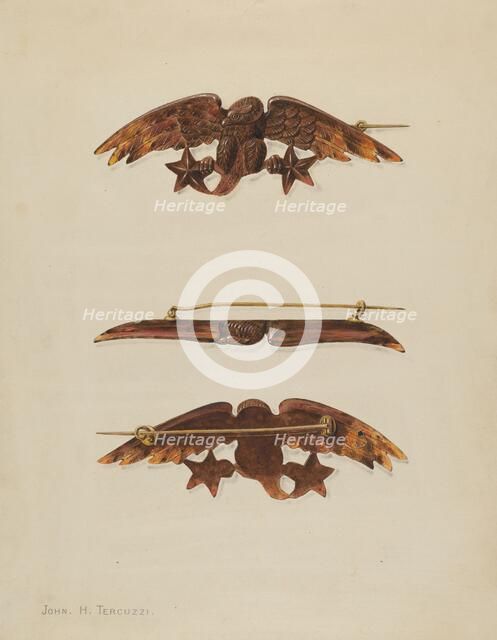 Brooch, 1935/1942. Creator: John H. Tercuzzi.