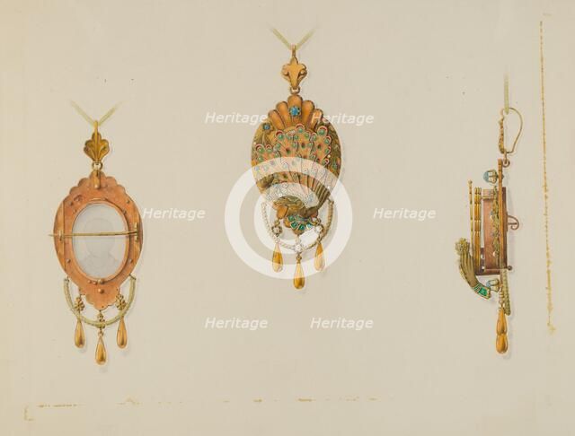 Brooch, 1935/1942. Creator: John H. Tercuzzi.