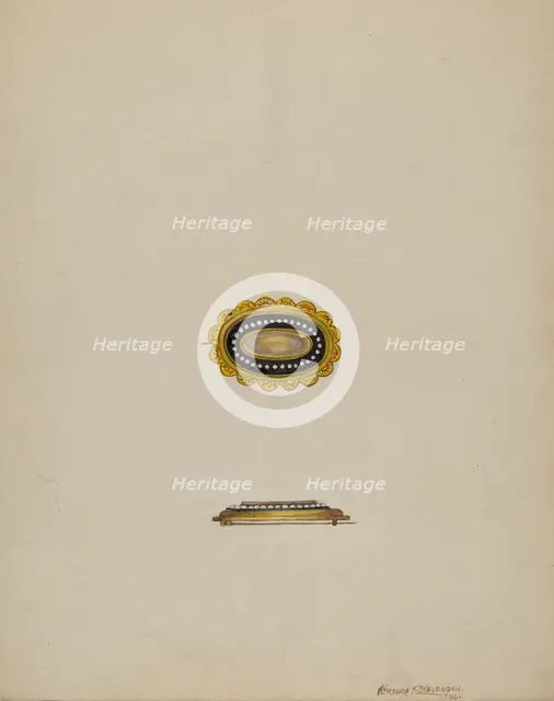 Brooch, 1936. Creator: Florence Stevenson.