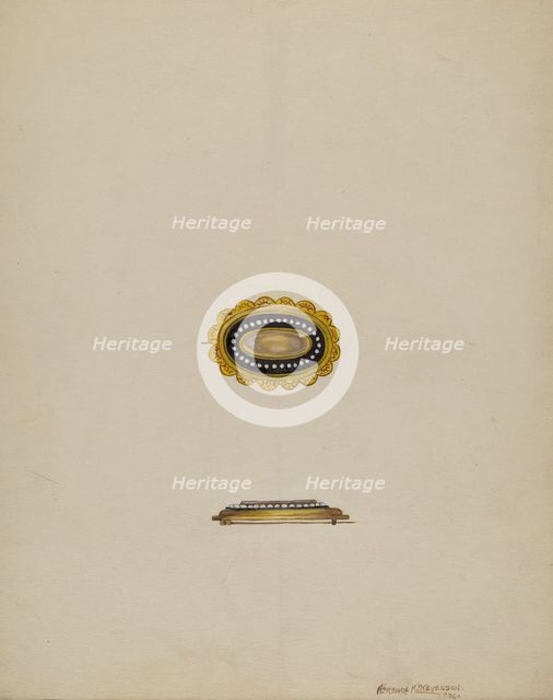Brooch, 1936. Creator: Florence Stevenson.