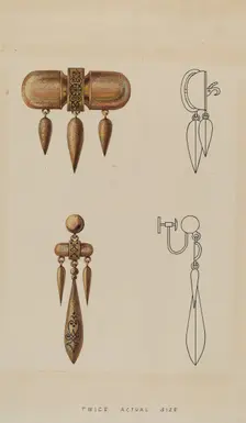 Brooch and Earrings, c. 1936. Creator: Kurt Melzer