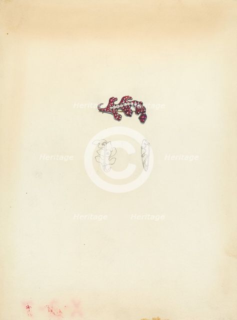 Brooch, c. 1940. Creator: Isidore Steinberg.