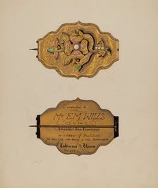 Brooch, c. 1936. Creator: Ellen Duncan