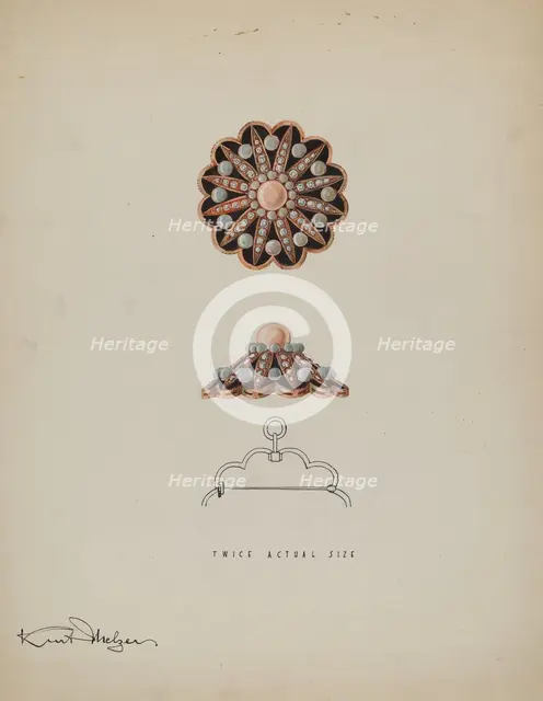 Brooch, c. 1936. Creator: Kurt Melzer.