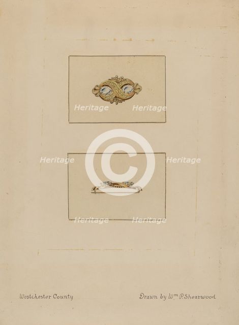 Brooch, c. 1936. Creator: William P. Shearwood.