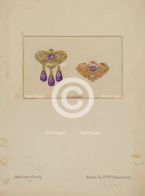 Brooch, c. 1936. Creator: William P. Shearwood.