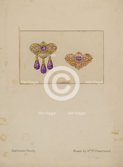 Brooch, c. 1936. Creator: William P. Shearwood.