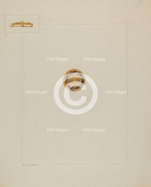 Brooch, c. 1937. Creator: Emma Wilson.