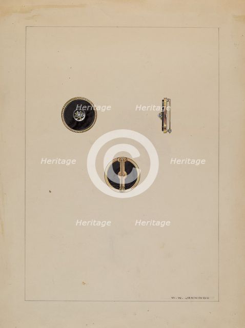Brooch, c. 1937. Creator: Francis Jennings.
