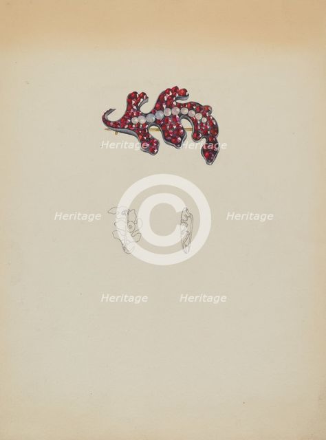 Brooch, c. 1937. Creator: Isidore Steinberg.