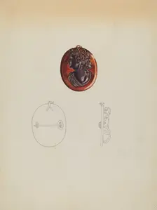 Brooch, c. 1937. Creator: Isidore Steinberg