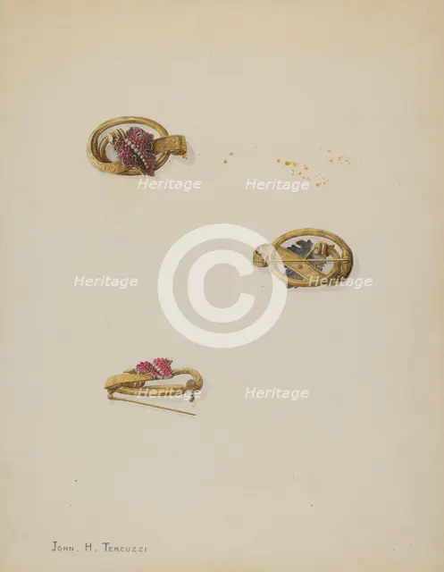 Brooch, c. 1937. Creator: John H. Tercuzzi.