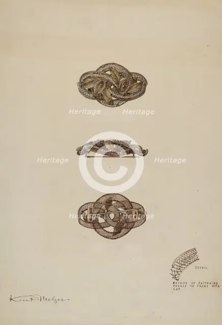 Brooch, c. 1937. Creator: Kurt Melzer.