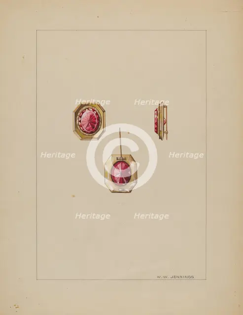 Brooch, c. 1937. Creator: Walter W. Jennings.