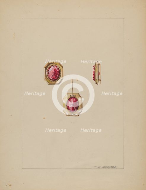 Brooch, c. 1937. Creator: Walter W. Jennings.