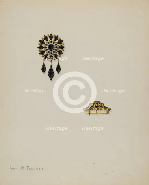 Brooch, c. 1938. Creator: John H. Tercuzzi.