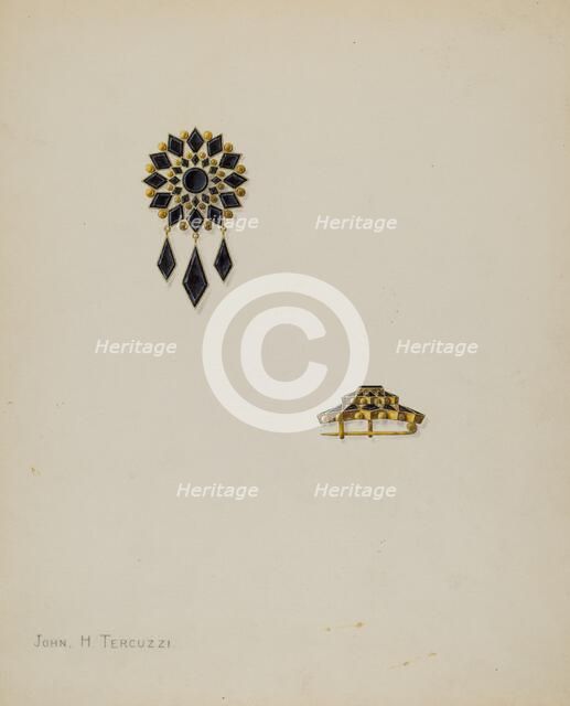 Brooch, c. 1938. Creator: John H. Tercuzzi.