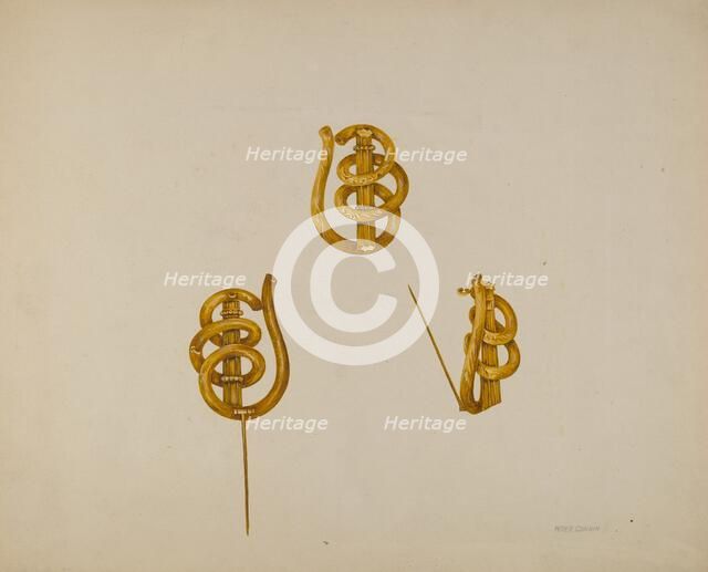 Brooch, c. 1938. Creator: Peter Connin.