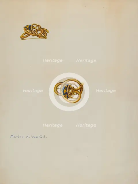 Brooch, c. 1939. Creator: Marion Gaskill.