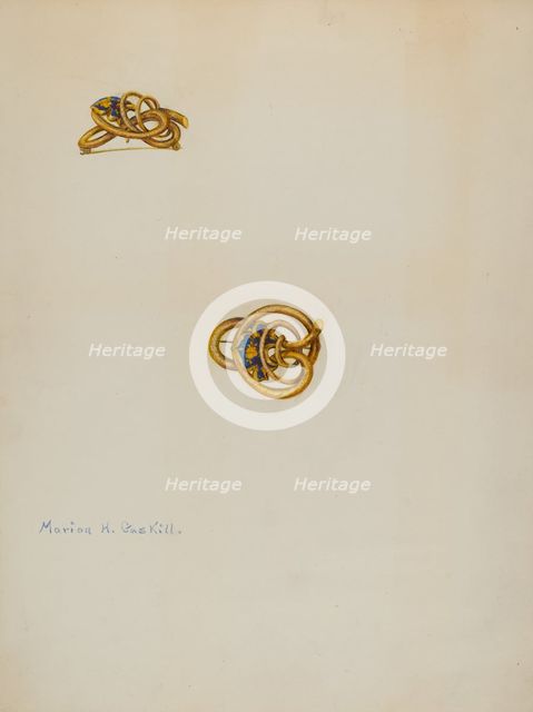 Brooch, c. 1939. Creator: Marion Gaskill.