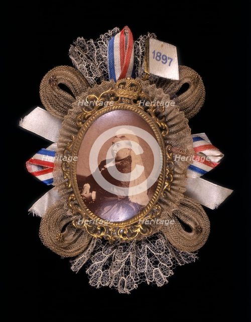 Brooch commemorating Queen Victoria's diamond jubilee, 1897. Creator: Unknown.
