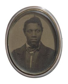Brooch with a portrait of an unidentified man, ca. 1860. Creator: Unknown