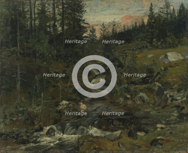 Brook at Oylo, 1879. Creator: Gerhard Munthe.
