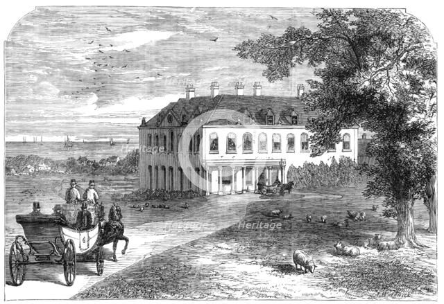 Brook House, Isle of Wight, the residence of Mr. Seely, M.P., visited by Garibaldi, 1864. Creator: John Jessop Hardwick.