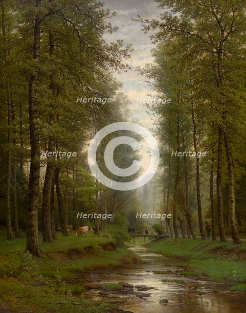 Brook in the Forest, 1873. Creator: Joseph Van Luppen.