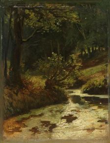 Brook in the Woods near Oosterbeek, c.1860. Creator: Matthijs Maris