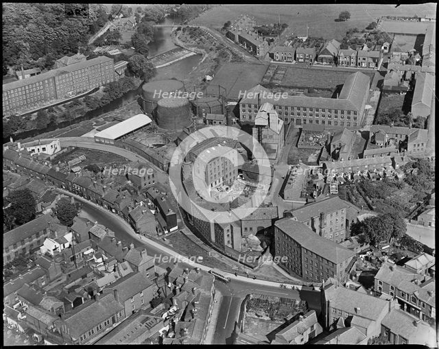 Brook Mill, New Mill and Congleton Gas Works, Congleton, Cheshire, c1930s. Creator: Arthur William Hobart.