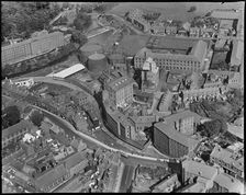 Brook Mill, New Mill and Congleton Gas Works, Congleton, Cheshire, c1930s. Creator: Arthur William Hobart